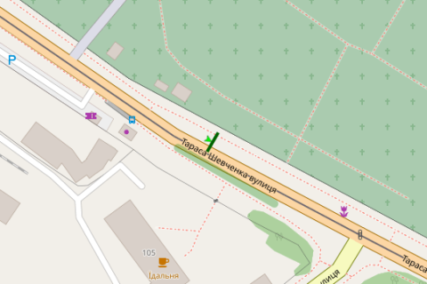 Citylight B in Lviv, 1.2x1.8  Tarasa Sevcenka st., 105 scheme