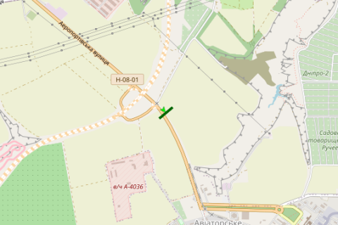 Billboard B in Vasylivka, 3x6  Doroga v aeroport "Dnipropetrovs'k", 3 km +220m (v bik aeroportu) scheme