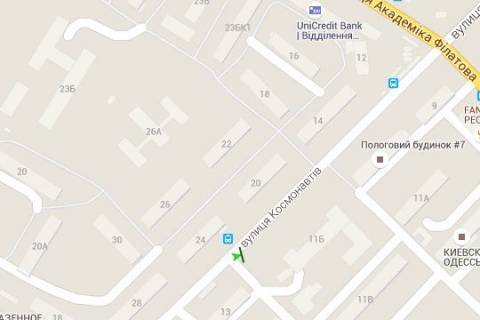 Billboard A in Odessa, 3x6  Kosmonavtiv st., 11B scheme