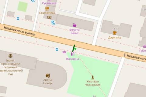 Citylight B in Ivano-Frankivsk, 1.2x1.8  Nezaleznosti st., 46 scheme