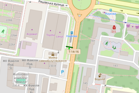 Backlight B in Lviv, 2.3x3.14  Кульпарківська вул., 228 scheme