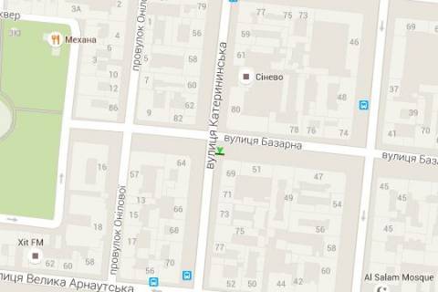 Citylight B in Odessa, 1.2x1.8  Ekaterinins'ka st., 69 - Bazarna st. scheme