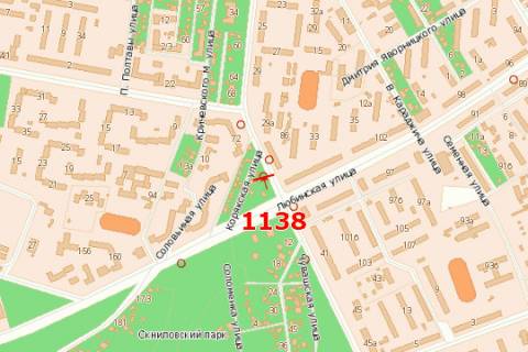 Billboard B in Lviv, 3x6  Vigovs'kogo st. (Ivana Vigovs'kogo st.) - Lubins'ka st. (do st. Gorodoc'ka) scheme