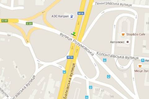 Billboard A in Odessa, 3x6  Balkivs'ka st. - Mihajla Grusevs'kogo st. - Rozumovs'ka st. scheme