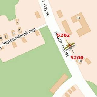 Billboard B in Kyiv, 3x6  Nauki prosp., 53-A (u napramku  Stolicnogo sose) scheme