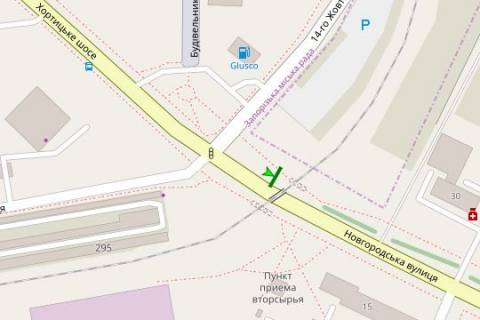 Billboard B in Zaporizhzhya, 3x6  Hortic'ke sose - Novgorods'ka st. scheme