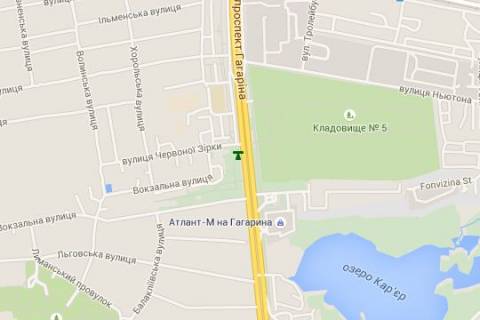 Citylight B in Kharkiv, 1.2x1.8  Gagarina prosp. - Pil'cikova st. (Cervonoi Zirki st.), (zupinka) scheme