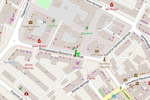 Citylight A in Ivano-Frankivsk, 1.2x1.8  Volodimira Velikogo st., 10 scheme