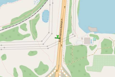 Billboard A in Kyiv, 3x6  Bogatirs'ka st., naproti restoranu "Provincia na Dnipri" scheme