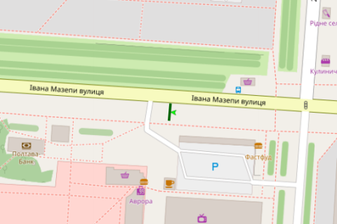 Citylight B in Poltava, 1.2x1.8  Ivana Mazepi st., 45 (No2) scheme
