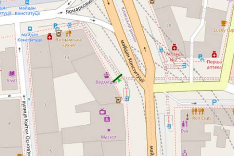 Citylight B in Kharkiv, 1.2x1.8  Конституції пл., (зупинка) 11 scheme