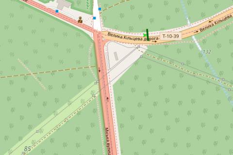 Billboard B in Kyiv, 3x6  Velika Kil'ceva doroga, 350m do stacionarnogo postu DAI scheme