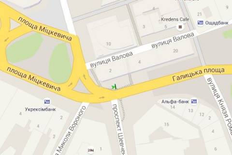 Citylight B in Lviv, 1.2x1.8  Galic'ka pl., 2 scheme