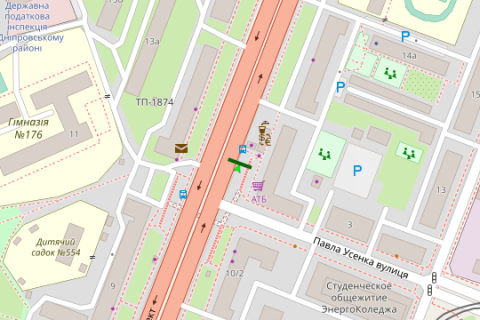 Billboard A in Vasylivka, 3x6  Uria Gagarina st., 12 scheme