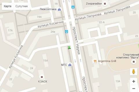 Citylight A in Kharkiv, 1.2x1.8  Nauki prosp. (Lenina prosp.), 15 scheme