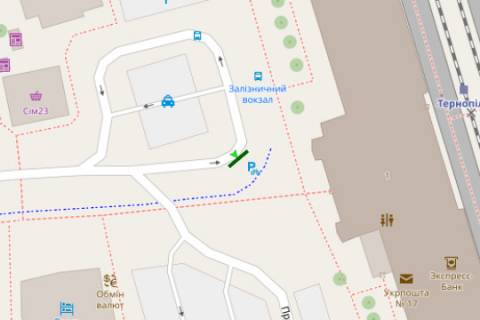 Citylight B in Ternopil, 1.2x1.8  Cornovola st., majdan Privokzal'nij No4 scheme