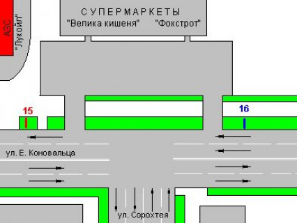 Backlight A in Ivano-Frankivsk, 1.2x1.8  Evgena Konoval'ca st., 221 (No2) scheme