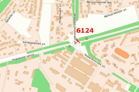 Billboard A in Khmelnitsky, 3x6  L'vivs'ke sose - Ternopil's'ka st. scheme