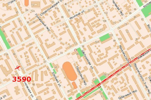 Billboard A in Vasylivka, 3x6  Nebesnoi sotni st., 46a scheme