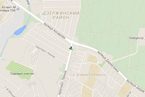 Non-Standard A in Kharkiv, 1.2x1.8  Науки просп. (Леніна просп.) - Дерев`янка вул., (зупинка) scheme