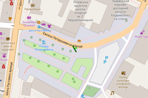Scrolller, Scroll B in Lviv, 2.3x3.14  Evgena Petrusevica pl., 2 - 271574 scheme