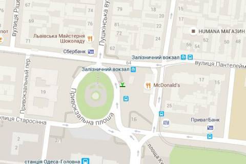 Citylight B in Odessa, 1.2x1.8  Privokzal'na pl. - Pantelejmonivs'ka st. scheme