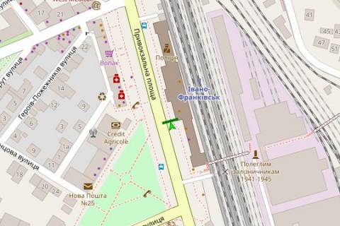 Billboard A in Ivano-Frankivsk, 3x6  Privokzal'na pl., (POLITIKA NI) scheme