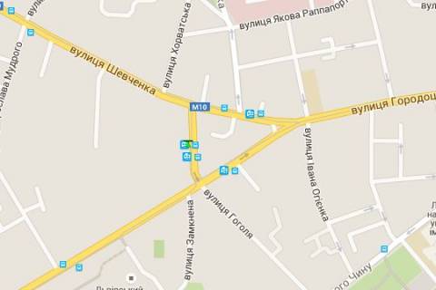 Non-Standard B in Lviv, 1.2x1.8  Тараса Шевченка вул. (Шевченка Тараса вул.), 1 (театр ім. Л. Українки) scheme