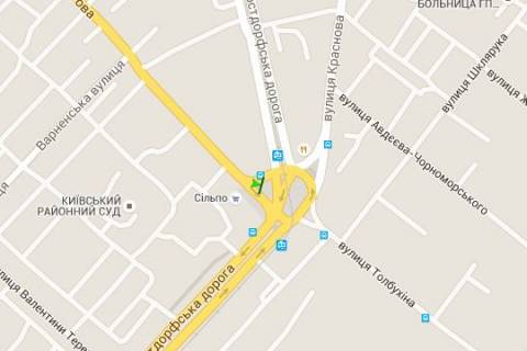 Prismatron, Prism A in Odessa, 3x6  Tolbuhina pl. - Krasnova st. - Akademika Filatova st. - Lustdorfs'ka doroga (z boku st. Filatova liva) - 44415 scheme