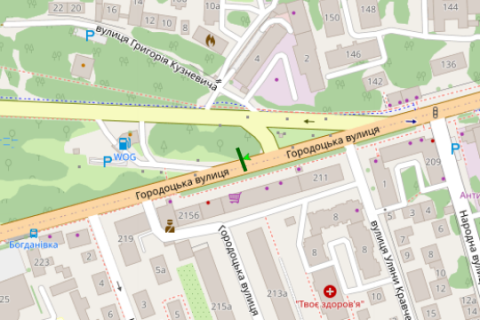 Scrolller, Scroll A in Lviv, 2.3x3.14  Городоцька вул. - Кузневича Г. вул. - 663142 scheme