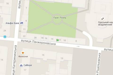 Citylight B in Odessa, 1.2x1.8  Lanzeronivs'ka st., 14 scheme