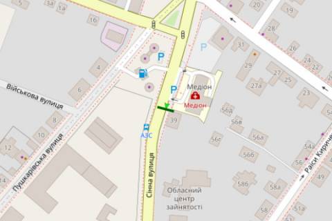 Billboard B in Poltava, 3x6  Sinna st., 39 scheme