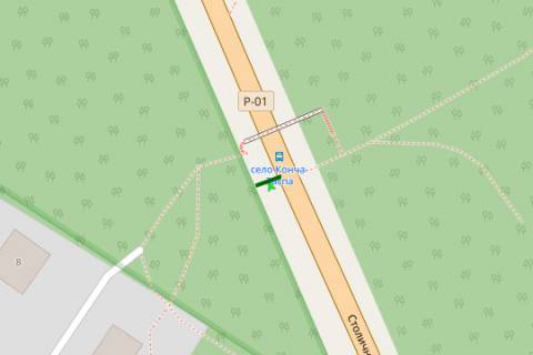 Billboard B in Koncha-Zaspa, 3x6  Stolicne sose,  165 metriv do povorotu na st.Generala Matikina scheme