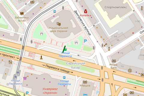 Non-Standard A in Kyiv, 1.2x1.8  Галицька пл., 2 №1, зуп. "площа Перемоги" scheme