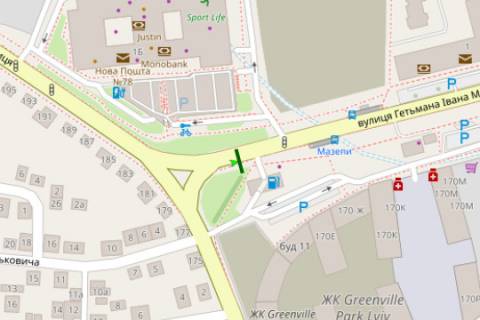 Scrolller, Scroll A in Lviv, 2.3x3.14  Замарстинівська вул. - Гетьмана Мазепи вул. - 663261 scheme
