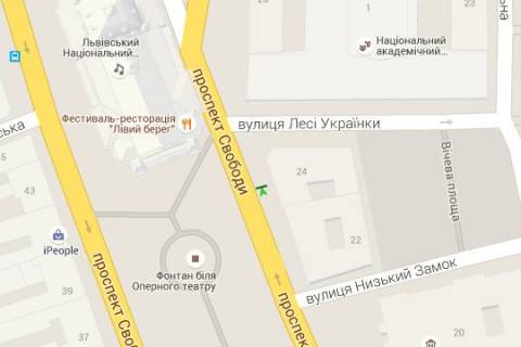 Citylight A in Lviv, 1.2x1.8  Svobodi prosp., 24 scheme