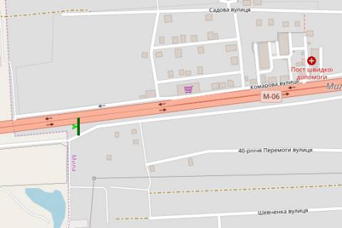 Billboard A in Kiev roads, 3x6  Kiiv - Zitomir, 13km+600m do Kieva (razvorot u napramku  m. Kieva) scheme