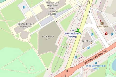 Billboard A in Vasylivka, 3x6  Vasil'kivs'ka st., st.m. Vistavkovij centr scheme