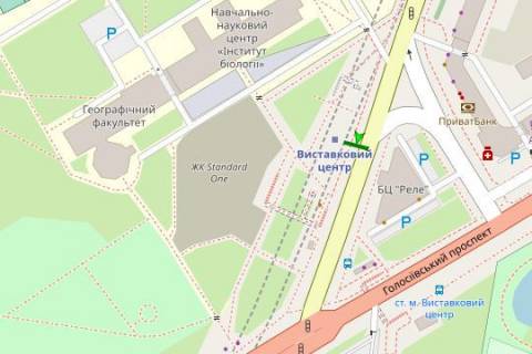 Billboard A in Kyiv, 3x6  Vasil'kivs'ka st., st.m. Vistavkovij centr scheme