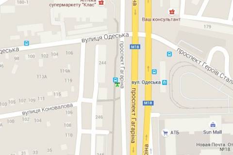 Non-Standard B in Kharkiv, 1.2x1.8  Гагаріна просп., 244 (зупинка) scheme