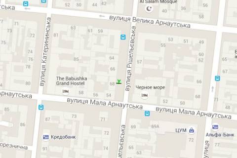 Citylight A in Odessa Risel'evs'ka st., 68 (napravl na zalizn. vokzal) scheme