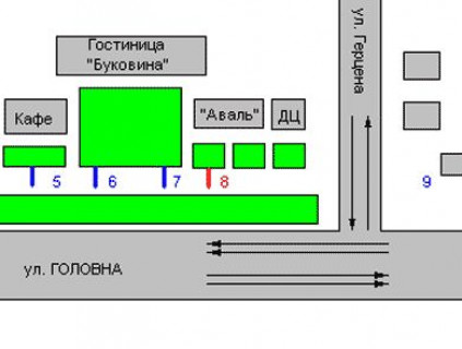 Backlight A in Chernivtsi, 1.2x1.8  Golovna st., 143 scheme