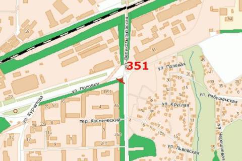 Billboard A in Vasylivka, 3x6  Velikotirnivs'ka st. - Polovki st. scheme
