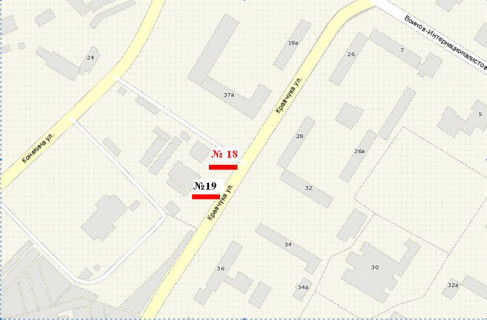 Backlight B in Lutsk, 1.2x1.8  Kravcuka st., 37 scheme