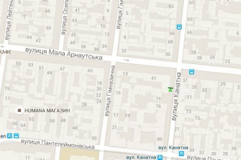 Citylight B in Odessa, 1.2x1.8  Kanatna st., 72 - Mala Arnauts'ka st. scheme