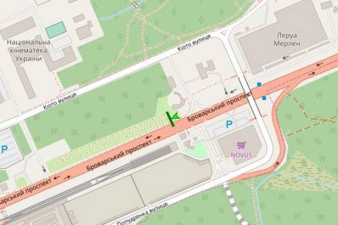 Billboard A in Kyiv, 3x6  Brovars'kij prosp., No18 naproti scheme