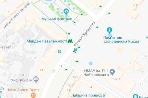 Citylight B in Vasylivka, 1.2x1.8  Hresatik st., 11 - Nezaleznosti majdan scheme
