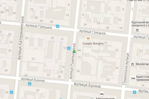 Citylight A in Odessa, 1.2x1.8  Risel'evs'ka st., 9a scheme