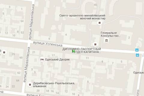 Backlight B in Odessa, 1.2x1.8  Uspens'ka st., 13 scheme