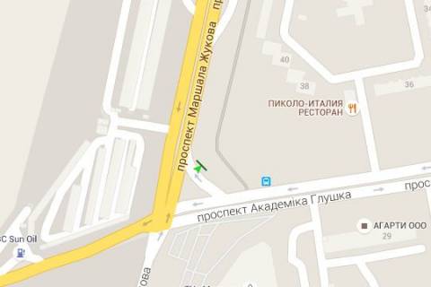 Billboard A in Odessa, 3x6  Nebesnoi Sotni prosp. (Marsala Zukova prosp.) - Akademika Glusko prosp. (liva, mozlivij prodaz 3h12) scheme